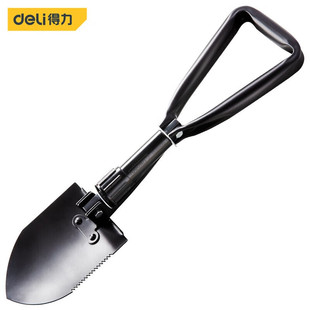 Deli Outdoor Tools Gardening Tools Flower Planting Household Small Shovel Multi-Functional Military Shovel Outdoor Camping Military Shovel
