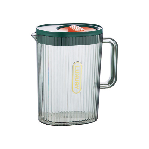 Simple and Minimalist Household Cold Water Pitcher Plastic Large Capacity Cooler Pitcher High-temperature Resistant Transparent Water Cup Set Refrigerator Juice Pitcher