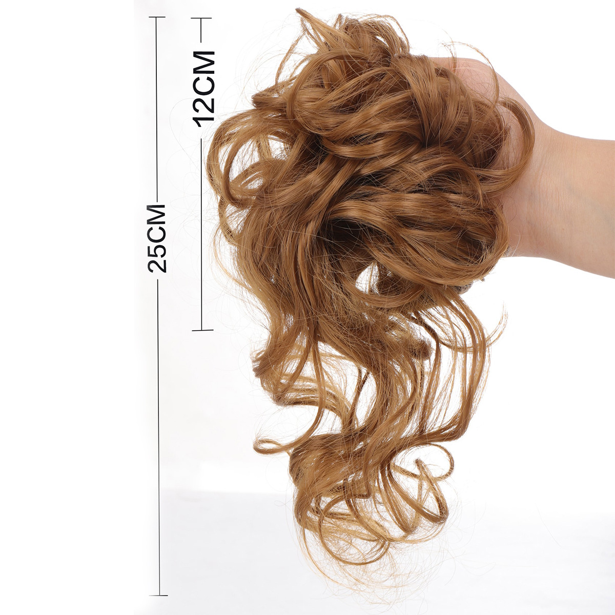 Foreign trade Amazon Bud ball head Chemical Fiber high temperature wig female invisible fluffy natural long beard long beard wig ring