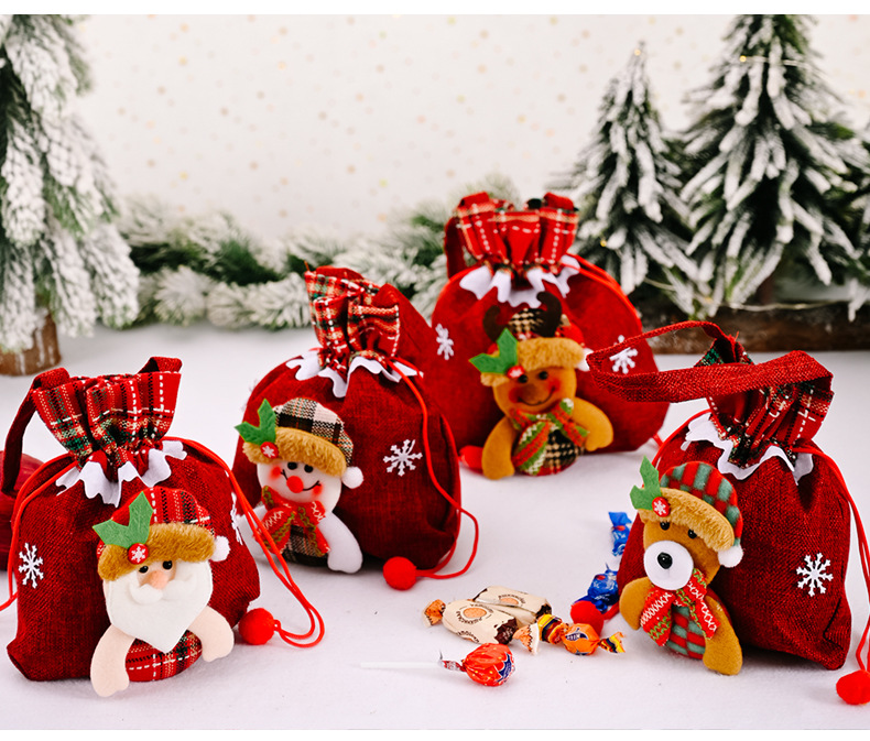 50g Weight Christmas Festival Creative Christmas Decoration Cartoon Tote Bag 10