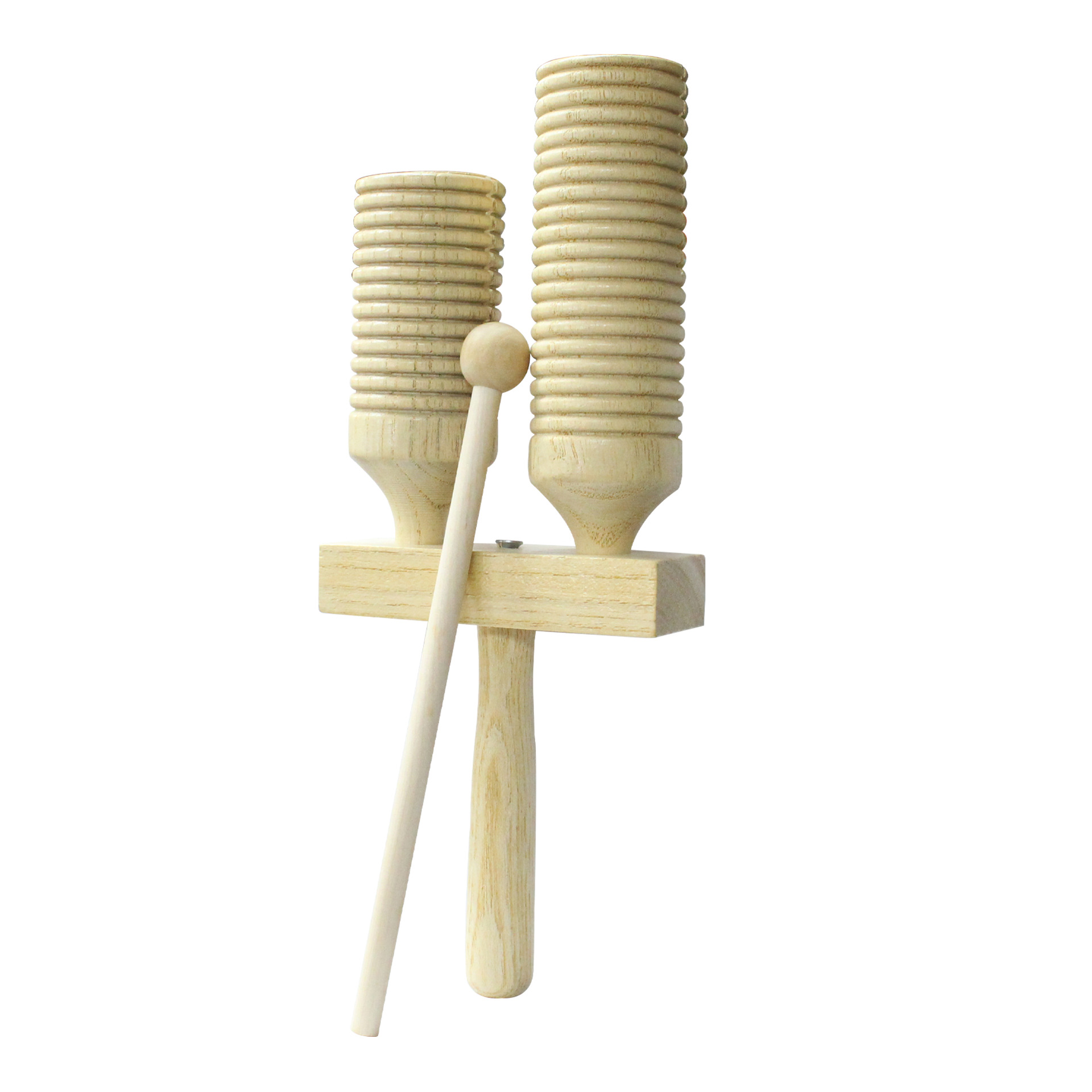 Madera alta y baja Bangzi educación preescolar música Orff instrumento de percusión hilo bajo doble tubo sonido
