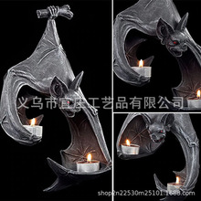 2022花园树脂装饰蝙蝠墙挂小烛台Bat Wall Tealight Holder