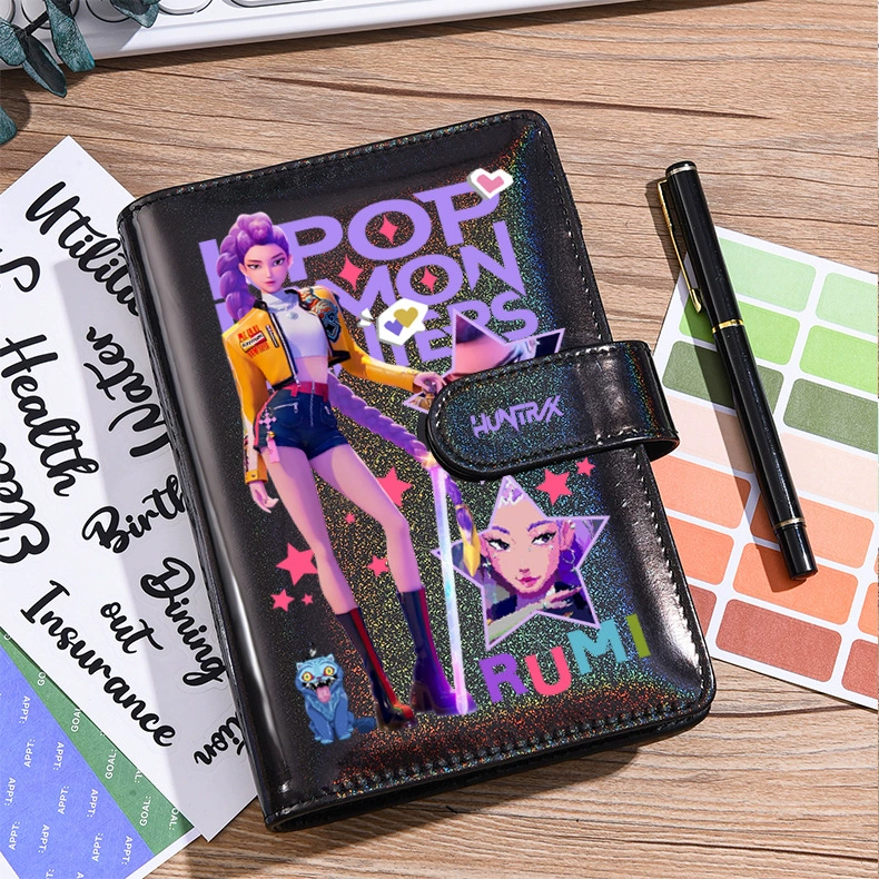 Kpop witch hunter group peripheral laser notebook student handbook notepad hard shell loose-leaf book cartoon animation