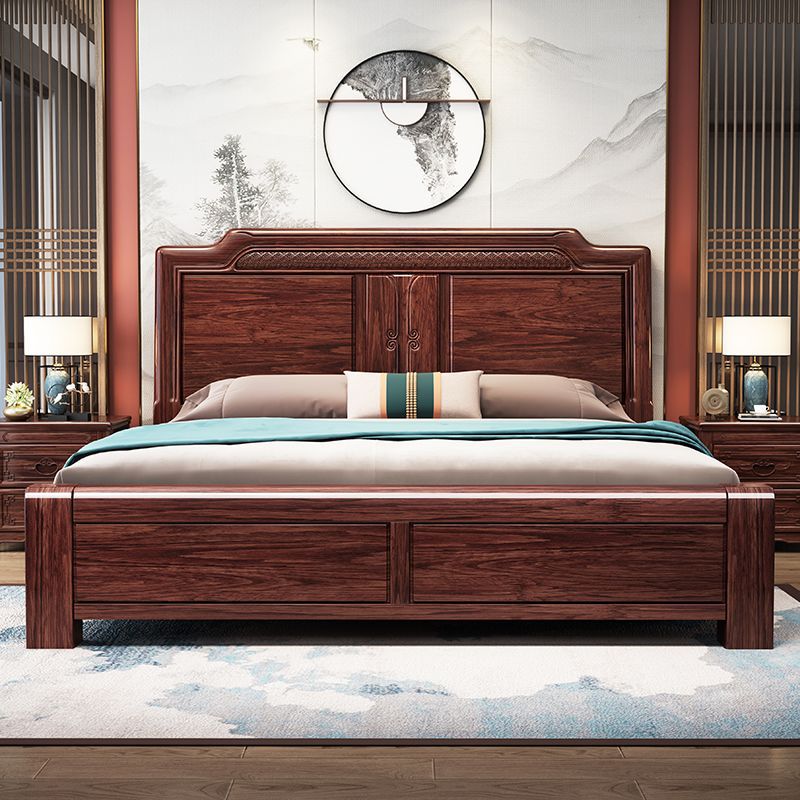 新款黄金梨木全实木床双人主卧1.8米新中式床豪华高档加厚实木床