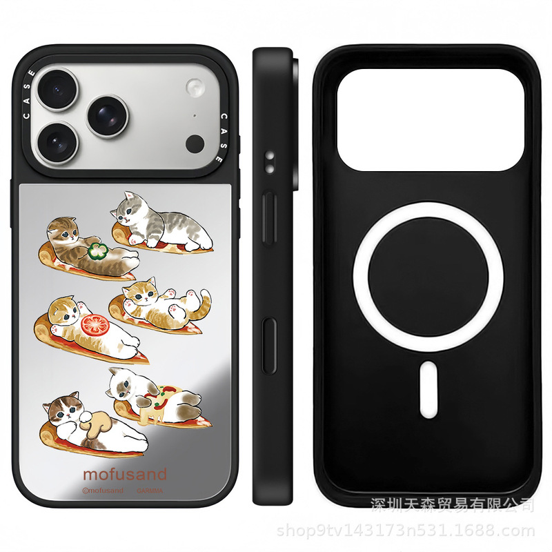 CASET联名福猫珊迪适用苹果iPhone17ProMax手机壳16Pro潮牌14镜面|undefined