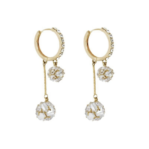 Zircon ball tassel buckle (thickened real gold electroplating)
