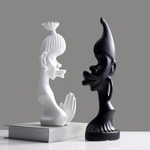 Factory direct sale simple African resin ornaments soft decorations study living room furnishings resin crafts