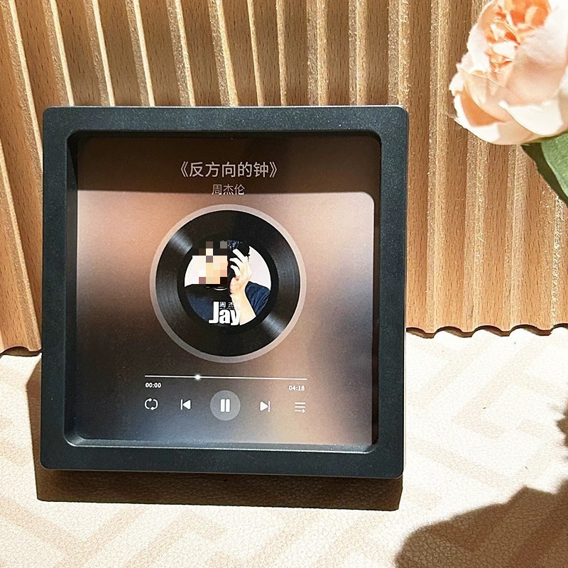 歌う音楽冷蔵庫マグネットフォトフレームビニールレコード、カップル、友人、親友向け|undefined