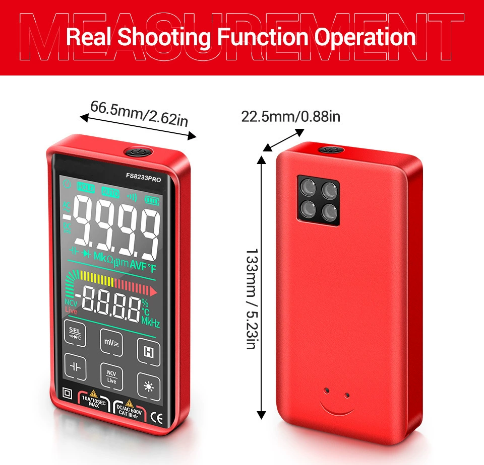 Интеллектуальный Полноэкранный сенсорный мультиметр с защитой от ожогов, трансграничные поставки от производителей