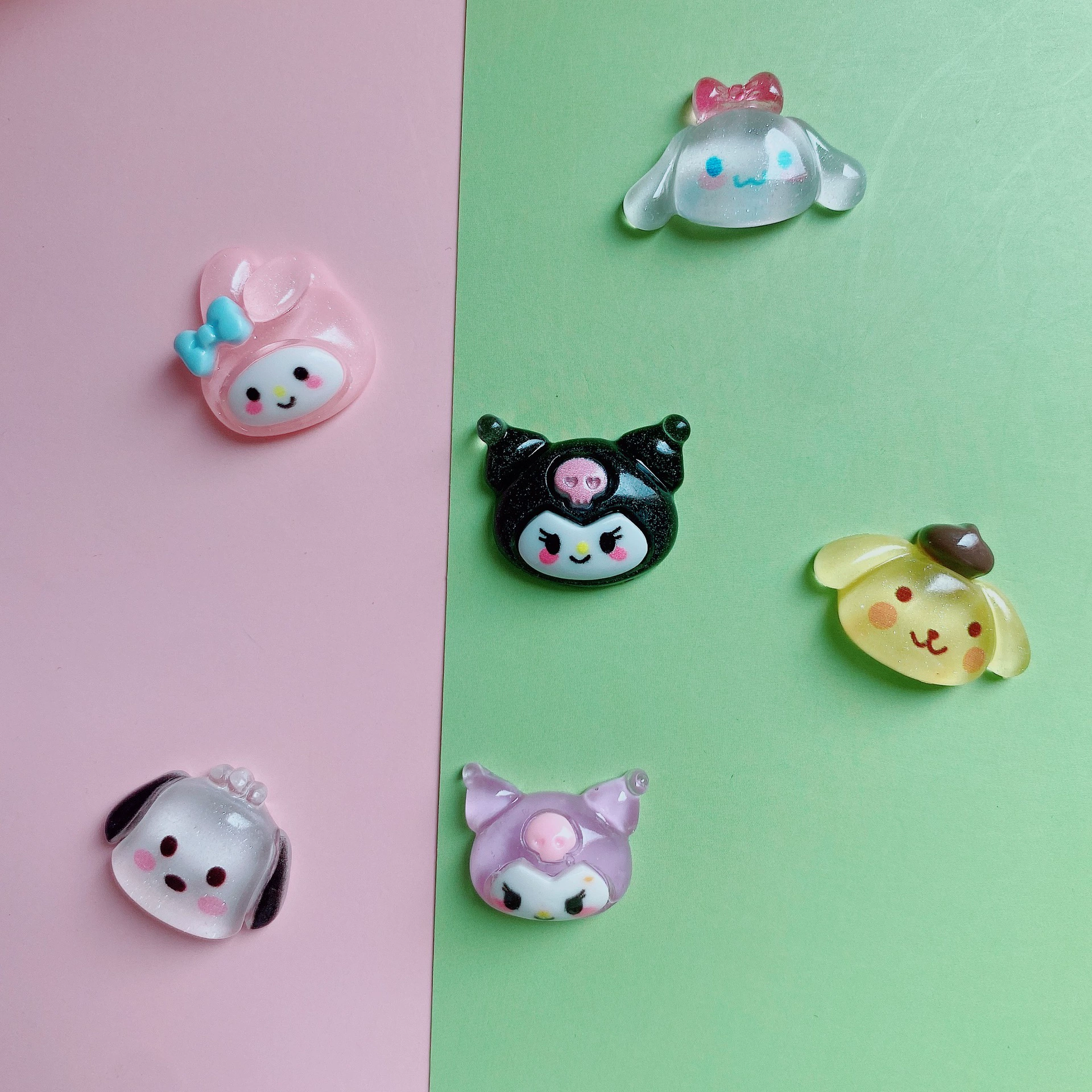 Мультфильм животных прозрачный Sanrio аксессуары из смолы DIY шпилька голова Веревка патч ящик для хранения мобильный телефон чехол материал