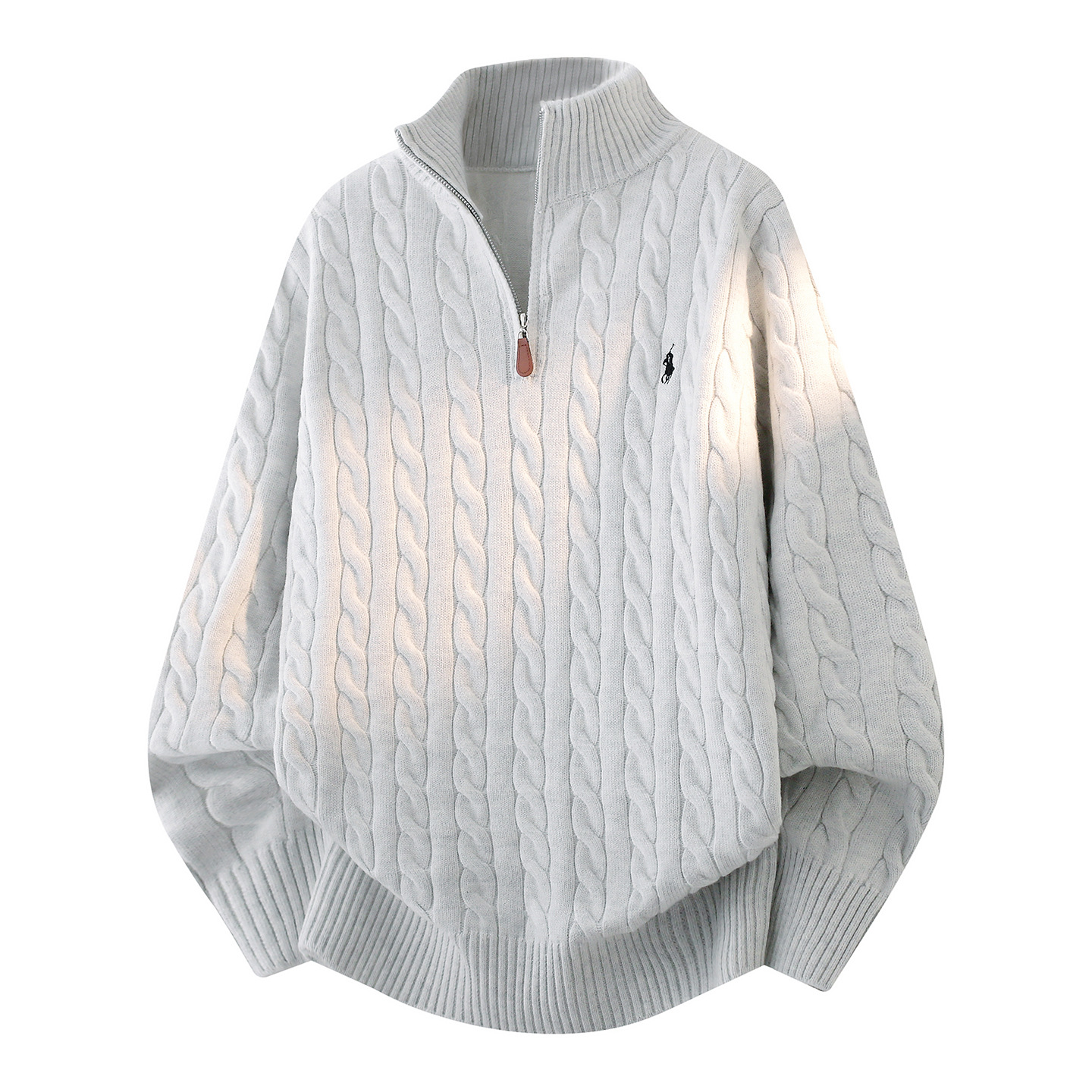 Men's demi-season sweater with zipper