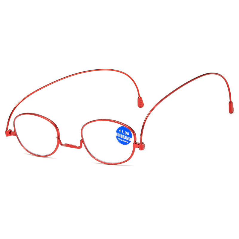 2026 New Anti-Blue Light Paper-Thin Reading Glasses Ultra-Light Metal Portable Foldable Stylish Elderly Reading Glasses