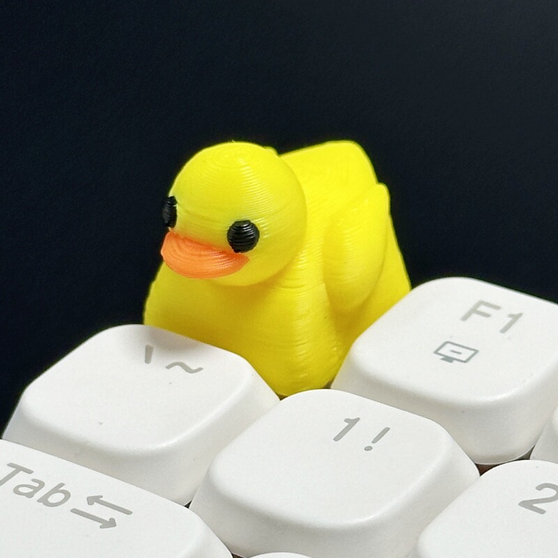 Cross-border personalized resin decompression small fat duck key cap small yellow duck cross shaft mechanical keyboard key cap single