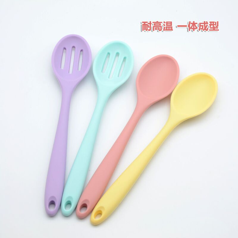 食品グレードのシリコンスプーン、子供用安全なテーブルスプーン、高温耐性ノンスティックポット、学生スプーン、離乳食サプリメントミキシングスプーン|undefined