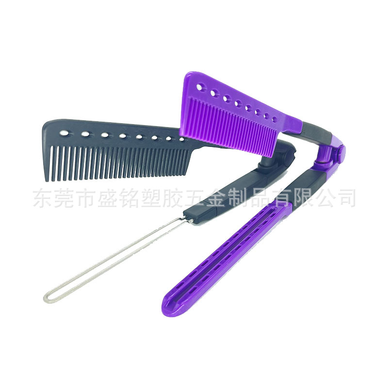 Peine del pelo forma peine V peine suministros para el cabello peine de madera contrachapada V peine del pelo recto peine de la forma del pelo esponjoso