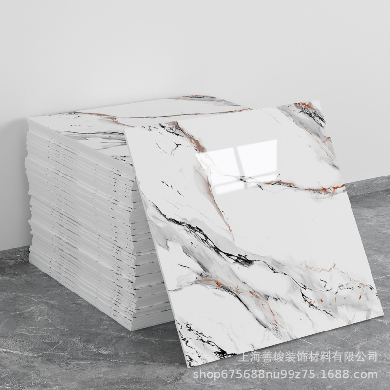 跨境出口批发30*30cm 仿瓷砖大理石纹自粘墙壁纸护墙板铝塑板贴纸|undefined