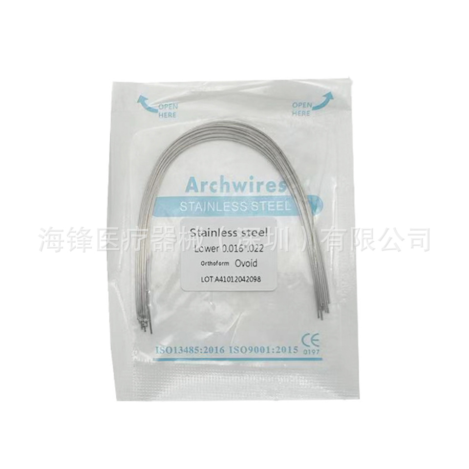 Ortodoncia dental Alambre de arco de acero inoxidable Alambre redondo súper elástico Alambre cuadrado Alambre preformado Alambre de ortodoncia Ovalos 10 paquetes