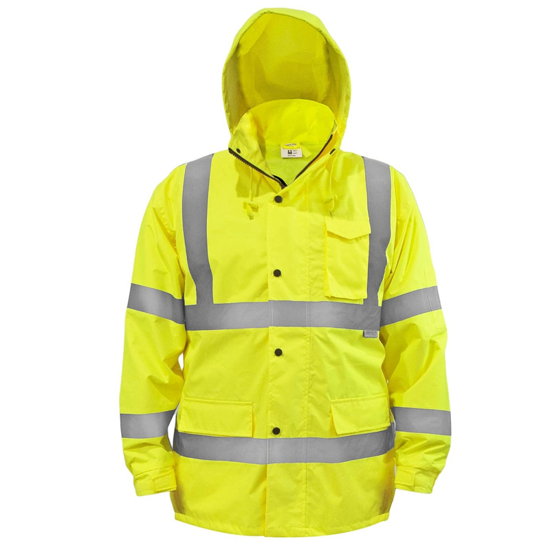 Reflective Rain Jacket Safety Jacket Raincoat Cross-Border Foreign Trade Export Reflective Raincoat Reflective Rain Jacket Safety Jacket Raincoat Cross-Border Foreign Trade Export Reflective Raincoat