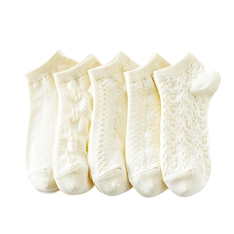 Calcetines de mujer verano fino estilo coreano japonés primavera y otoño calcetines blancos niñas verano calcetines de barco de tubo corto