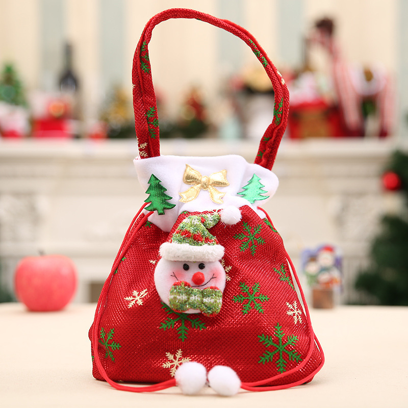 クリスマス装飾用品新型サンタクロースプレゼント袋クリスマスキャンディー袋クリスマスプレゼント袋リンゴ袋|undefined
