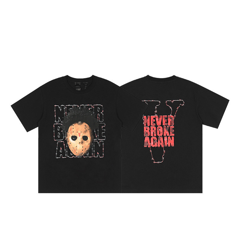 外単VLONE FOG潮牌大v字母Logo桜半袖スケッチ刺繍唇印落書きプリントtシャツ|undefined