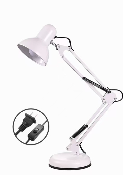 Lámpara de escritorio, lámpara LED plegable en voladizo, arte de uñas, lectura, estudio, trabajo, lámpara de escritorio, lámpara de clip para el hogar de dormitorio