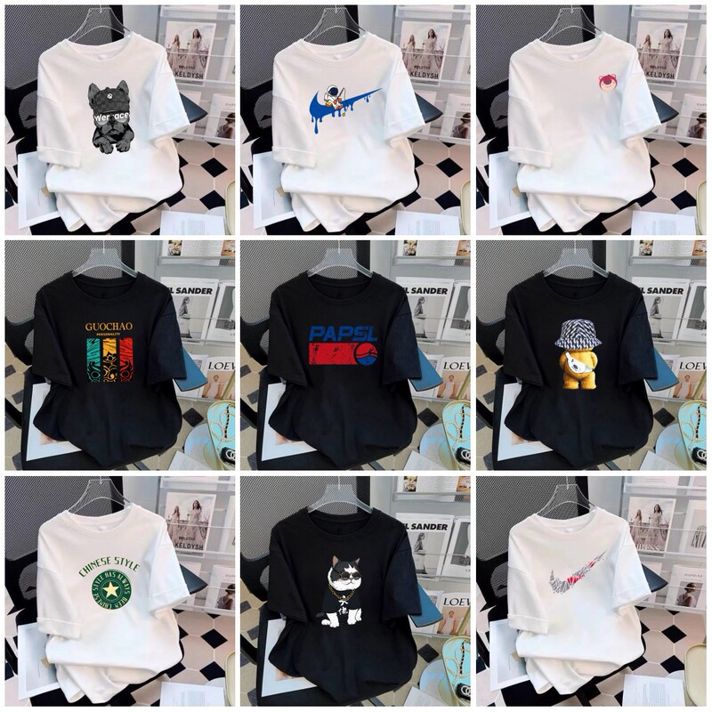 Heavy Cotton T-shirt Men's Summer Fashion Brand 2025 New Korean Men's Loose plus size Crewneck Short-sleeved Shirt Heavy Cotton T-shirt Men's Summer Fashion Brand 2025 New Korean Men's Loose plus size Crewneck Short-sleeved Shirt