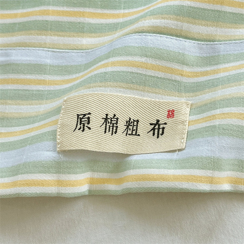 Pure cotton old coarse cloth four-piece set raw cotton thickened printed bed quilt cover simple bed sheet style pure cotton four-piece set wholesale