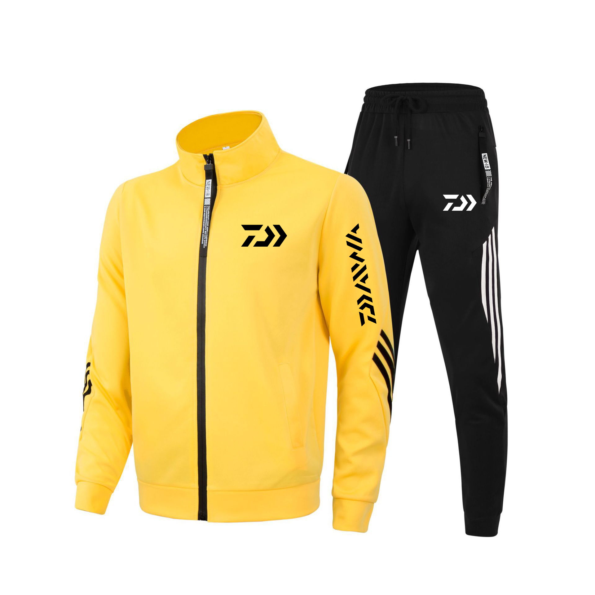 001 2023 Spring And Autumn New Men's Casual Zipper Jacket Unisex Outdoor Running Sports Set_voghion.com