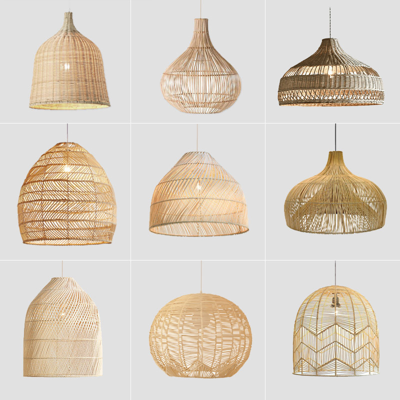 Rattan Chandelier with Creative and Unique Design for Restaurants, Bars, Guesthouses, and Hotels, Spherical Vintage Bamboo Woven Bird's Nest Hat Decorative Chandelier Rattan Chandelier with Creative and Unique Design for Restaurants, Bars, Guesthouses, and Hotels, Spherical Vintage Bamboo Woven Bird's Nest Hat Decorative Chandelier