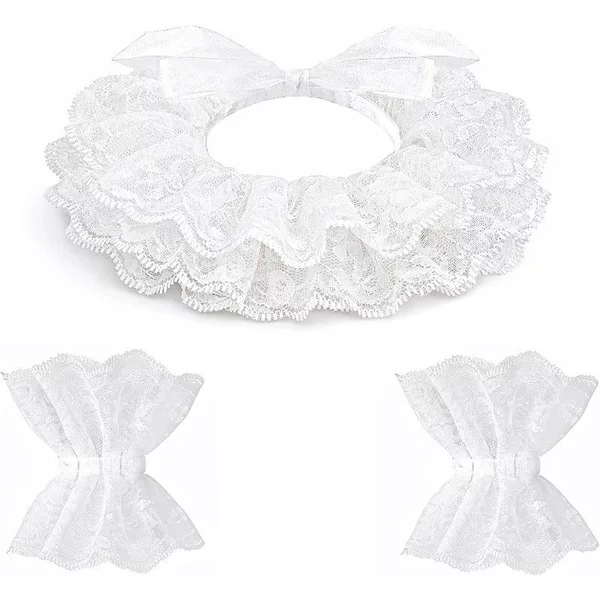 New European and American style neck flower and wristband set for carnival performances, stage shows, and cosplay, suitable for both men and women