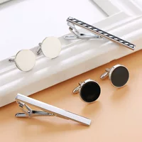 AliExpress Amazon Новый зажим для воротника костюма из нержавеющей стали круглые мужские запонки простая краска медный зажим для воротника