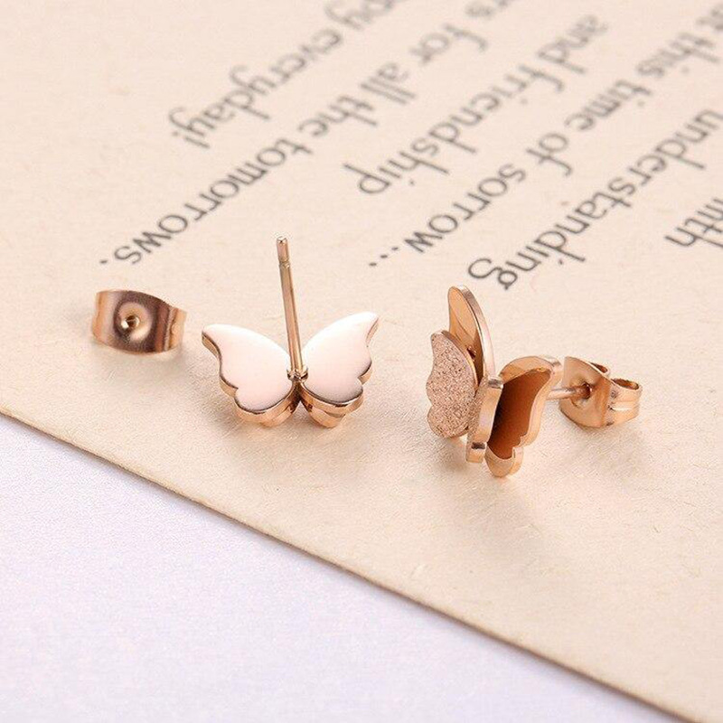 1 Pair Simple Style Butterfly Plating Copper Ear Studs display picture 13