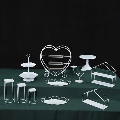 Decoración de mesa de postre de estilo europeo en forma de corazón estante bandeja de la torta decoración de la Mesa de la boda traje creativo té de la tarde Merienda rack