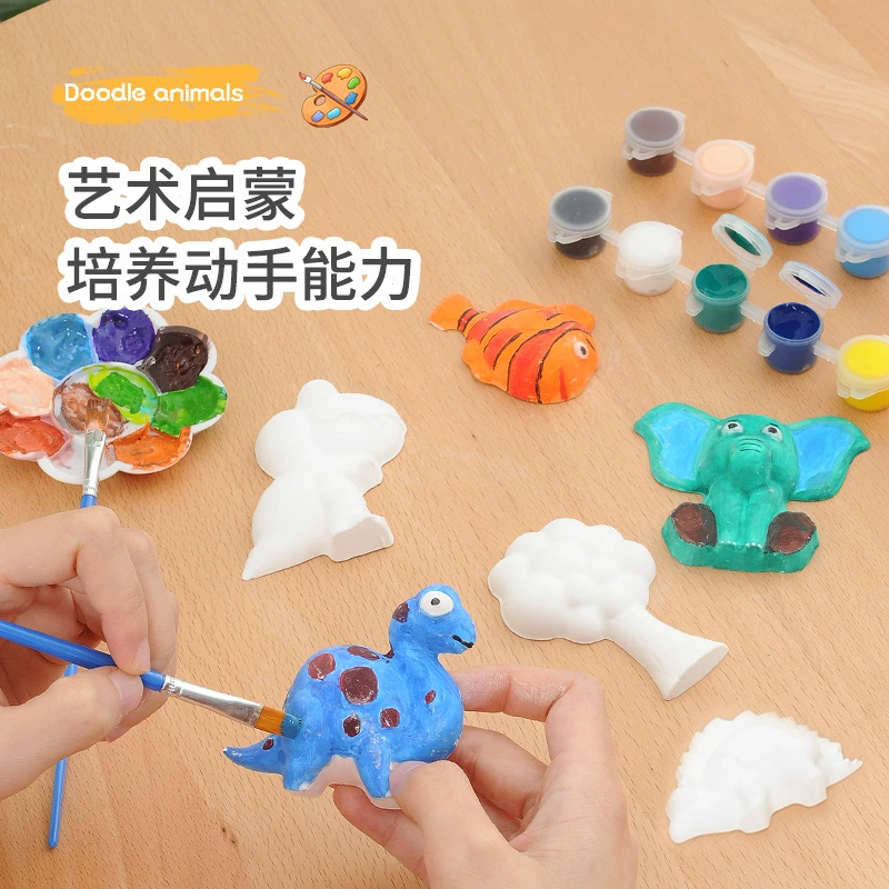 Новинка! Набор для творчества: гипсовая раскраска, литье кукол своими руками, граффити. Оптовая продажа для трансграничной торговли.