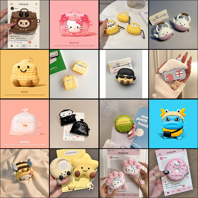 airpods4 Cartoon Pattern Wireless Protective Cover Silicone Cute Wireless Bluetooth Headset for Apple Pro3 Shell
