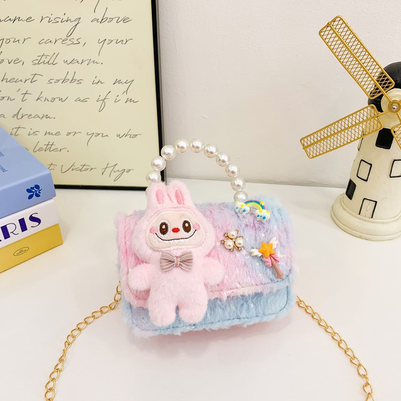 2025 nuevo bolso infantil lindo peluche Sanliou accesorios bolsos princesa bolsos de moda de niñas en línea