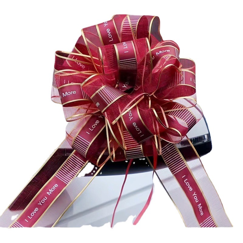 Nuevo de gran tamaño macaron nieve hilo Garland regalo embalaje boda coche decoración Garland llanura arco tridimensional