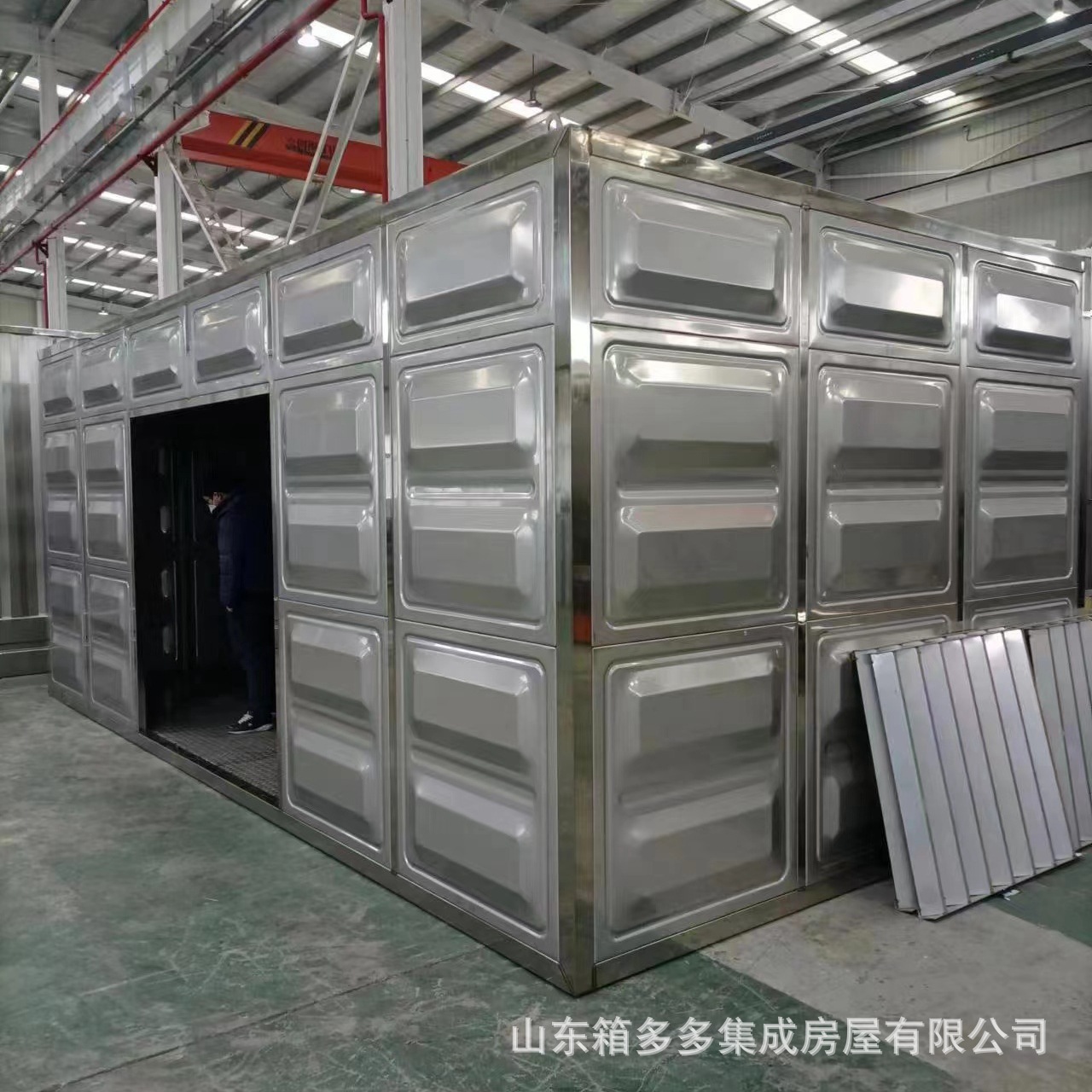 Caja de la casa de la bomba inteligente Suministro de agua del municipio integrado Contenedor de la casa de la bomba inteligente Varias especificaciones Caja de acero inoxidable