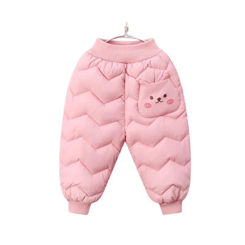 新款2025儿童羽绒裤婴儿宝宝裤子冬装外穿男女童加绒保暖松紧长裤