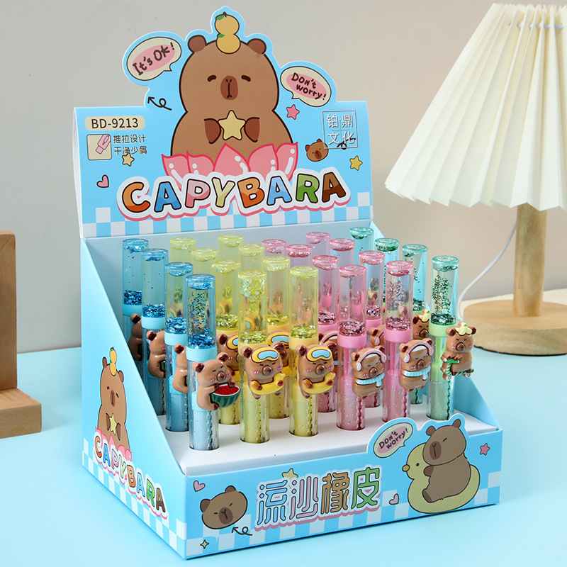 9213 Kapibara Sandlifting Eraser dibujos animados de alto valor de los estudiantes lápiz tipo Eraser 4B goma