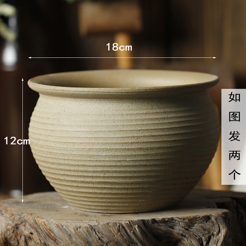 セラミック植木鉢景徳鎮大型無地焼花ポット多肉植物手作り粘土ポットレトロ植木鉢セラミックガーデニング見栄えの良い|undefined