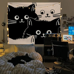 文艺ins猫咪装饰挂布卧室床头背景挂布直播背景布学生宿舍挂布