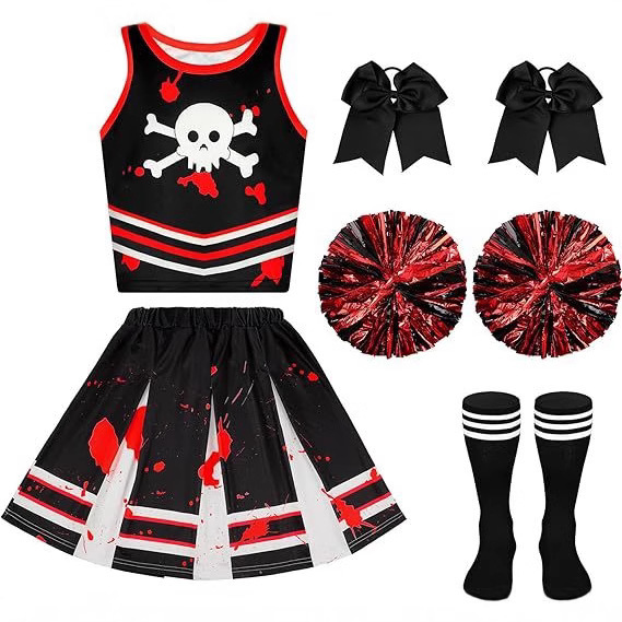 クロスボーダー新しいハロウィーンパーティー衣装海賊パフォーマンス服子供デジタル印刷チアリーディングパフォーマンス服|undefined