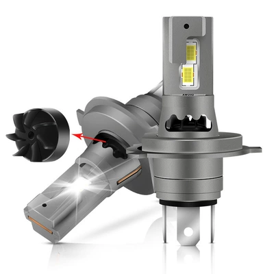 H4 Avtomobil LED Fənərləri Fanlı Yüksək Parlaqlıqlı Mini LED