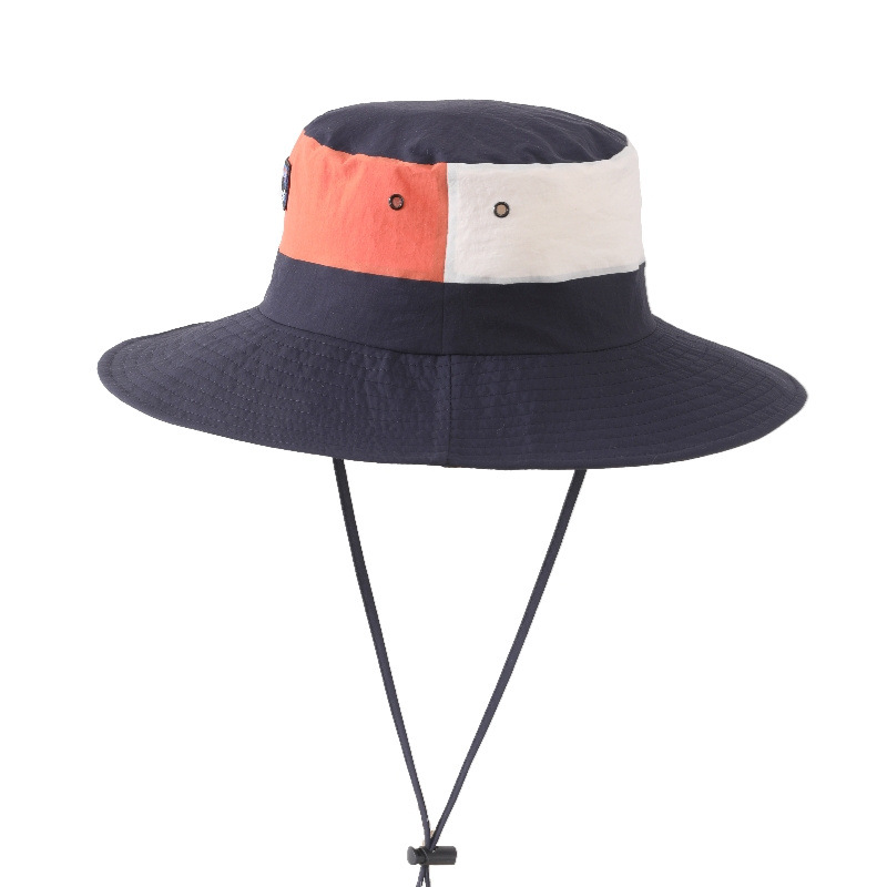 新款韩版渔夫帽男女休闲可折叠户外遮阳帽速干潮双面拼色防晒帽子