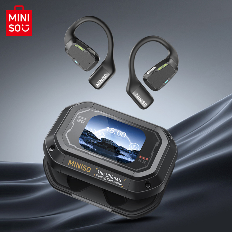 Miniso M98 Wireless Bluetooth Headset Ows Full-Color Touch Screen Enc Noise Reduction Gaming Sports Translation Headset