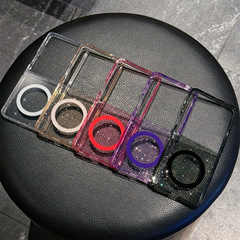 适用三星Z Flip7折叠屏手机壳Flip6透明闪粉磁吸星空FLIP5保护套