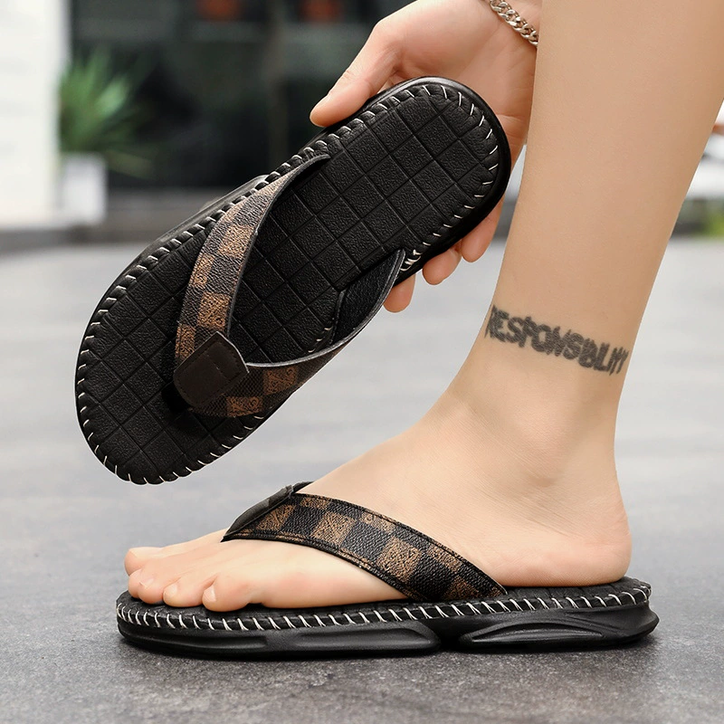 Summer beach high flip flops, comfortable trend slippers platform, footwear