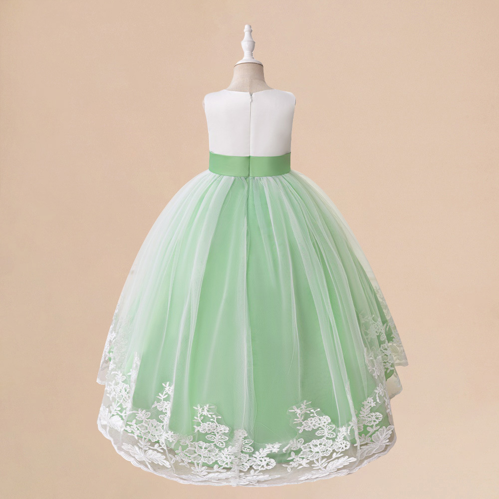 Amazon comercio exterior vestido infantil nuevo vestido de novia de niña vestido de princesa de encaje vestido de desfile